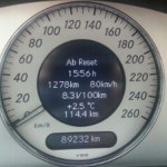 Die ersten knapp 1300 Kilometer mit dem Swiss Harmony CarTuner zeigen einen durchschnittlichen Benzinverbrauch von 8,3 l/100km