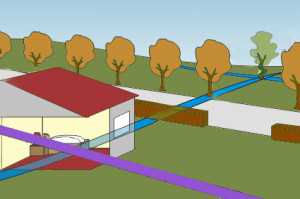 This is a simplified representation of a water vein, which intersects with the Curry Grid